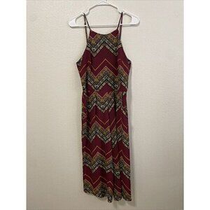 Wrangler Chevron‎ Print Midi Dress Sleeveless Casual Summer Romper Size M